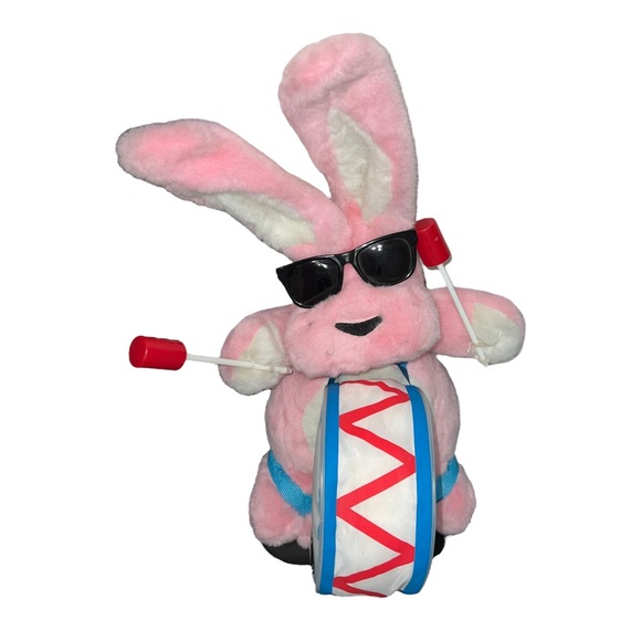 Vintage 1998 2000 Promotional Large 20" Plush Energizer Bunny in Flip Flops - Picture 3 of 15